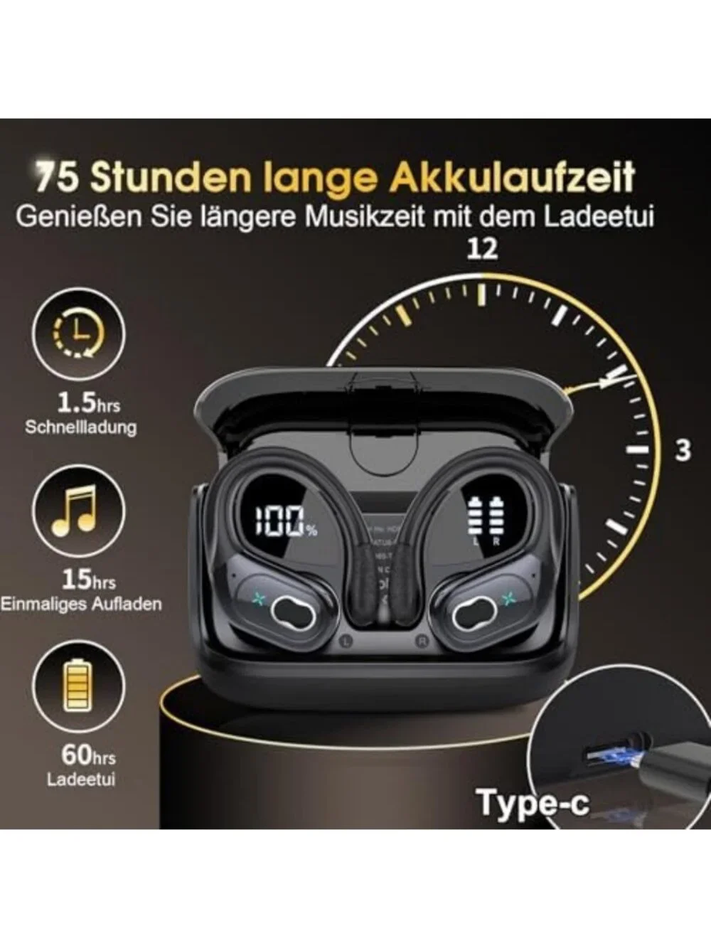 Bluetooth 5.4 Real-Time Translation Earbuds, Wireless Translator Earphones